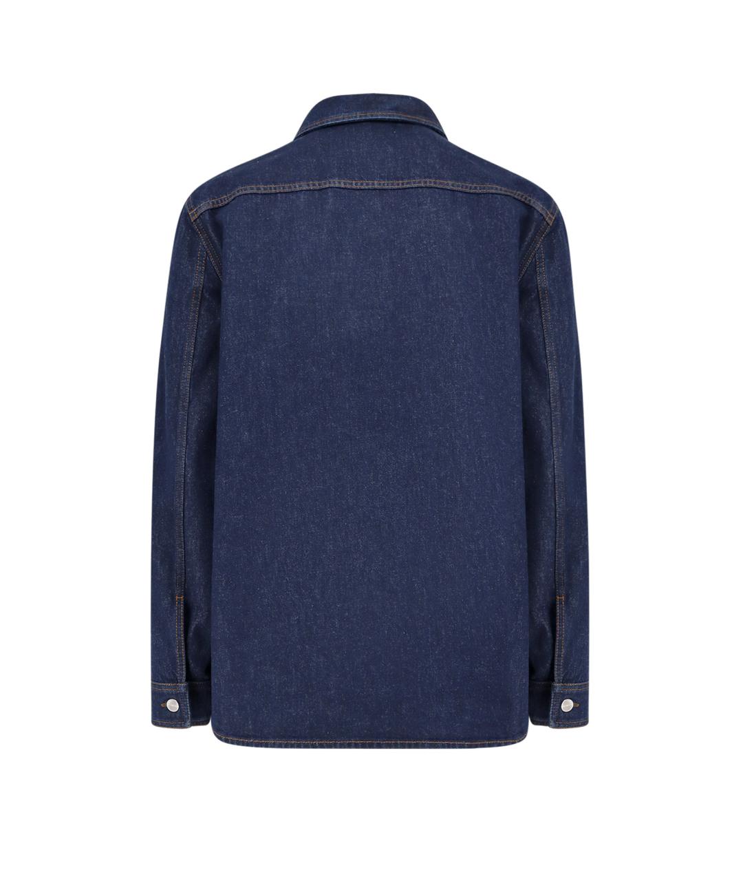 GUCCI Синяя хлопковая кэжуал рубашка, фото 2