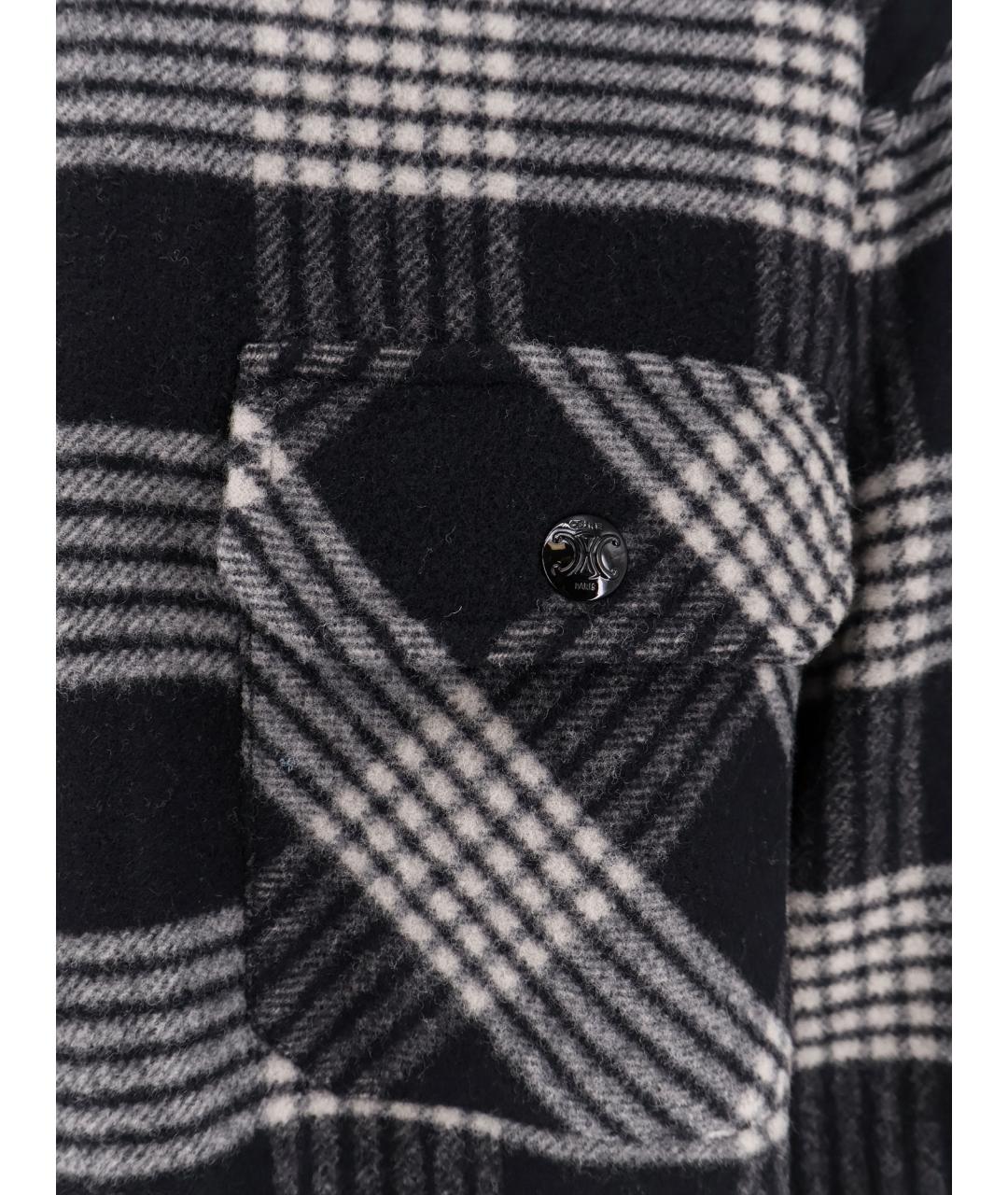 CELINE Мульти шерстяная кэжуал рубашка, фото 3