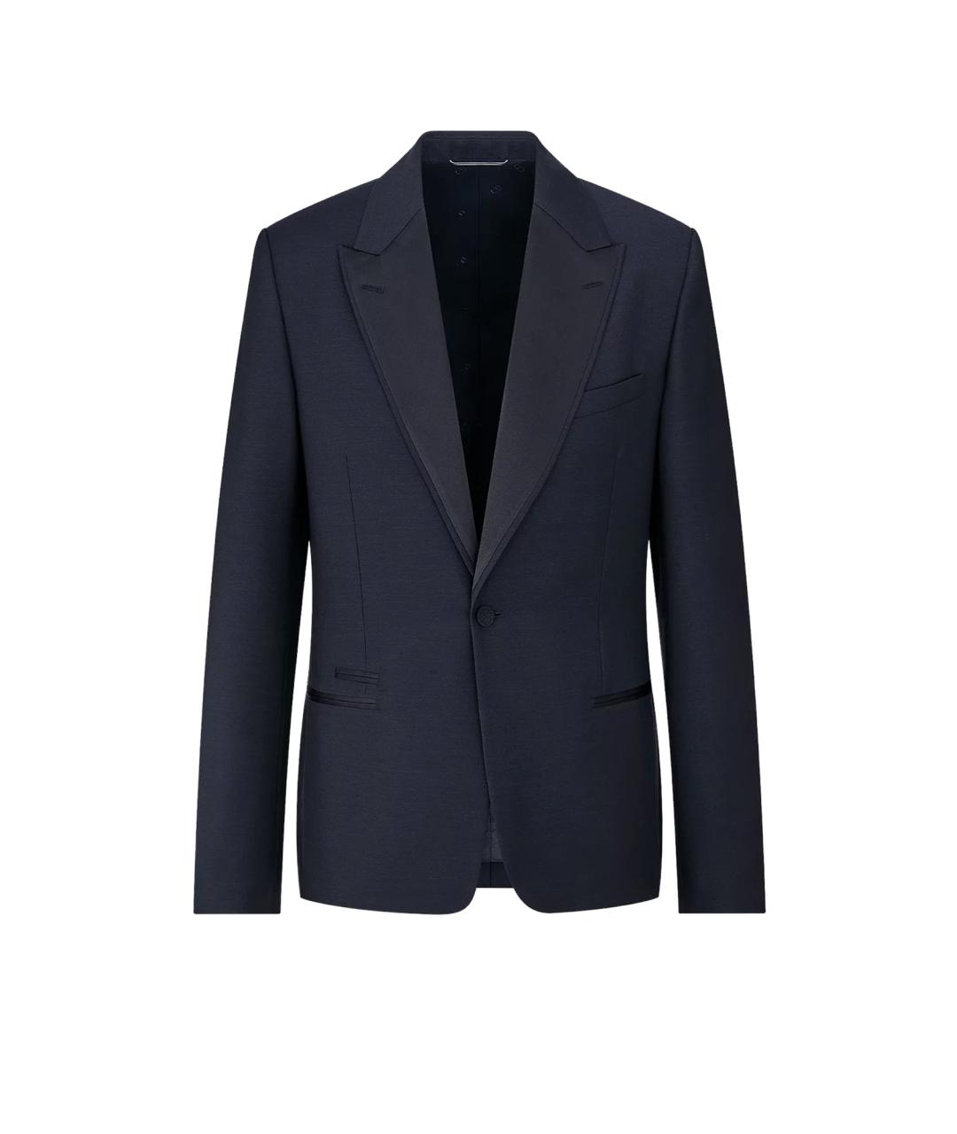 CHRISTIAN DIOR Темно-синий шерстяной пиджак, фото 1