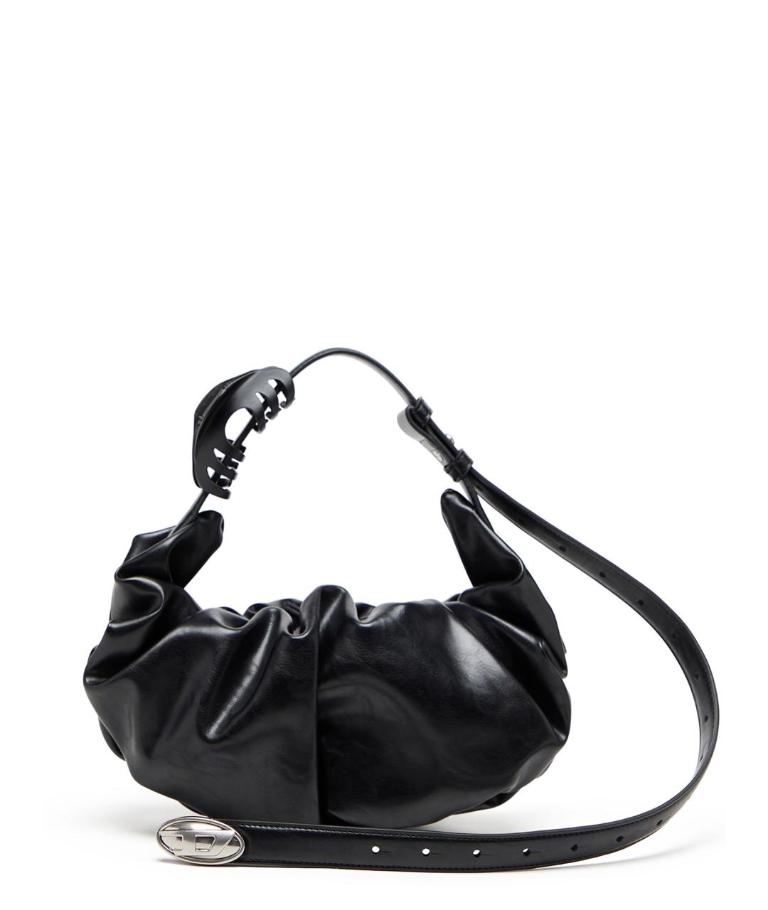DIESEL Черная сумка через плечо из искусственной кожи, фото 1