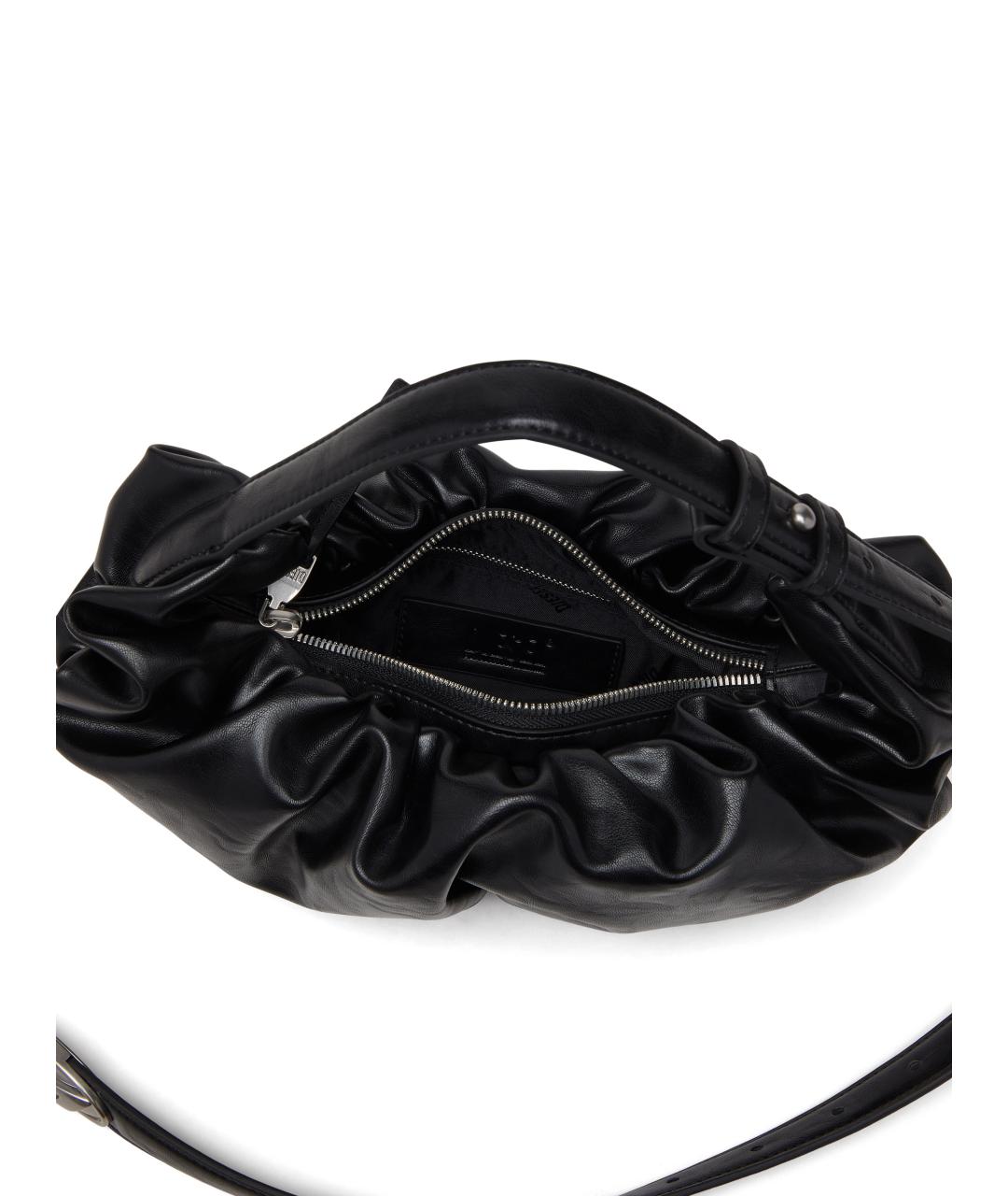 DIESEL Черная сумка через плечо из искусственной кожи, фото 4
