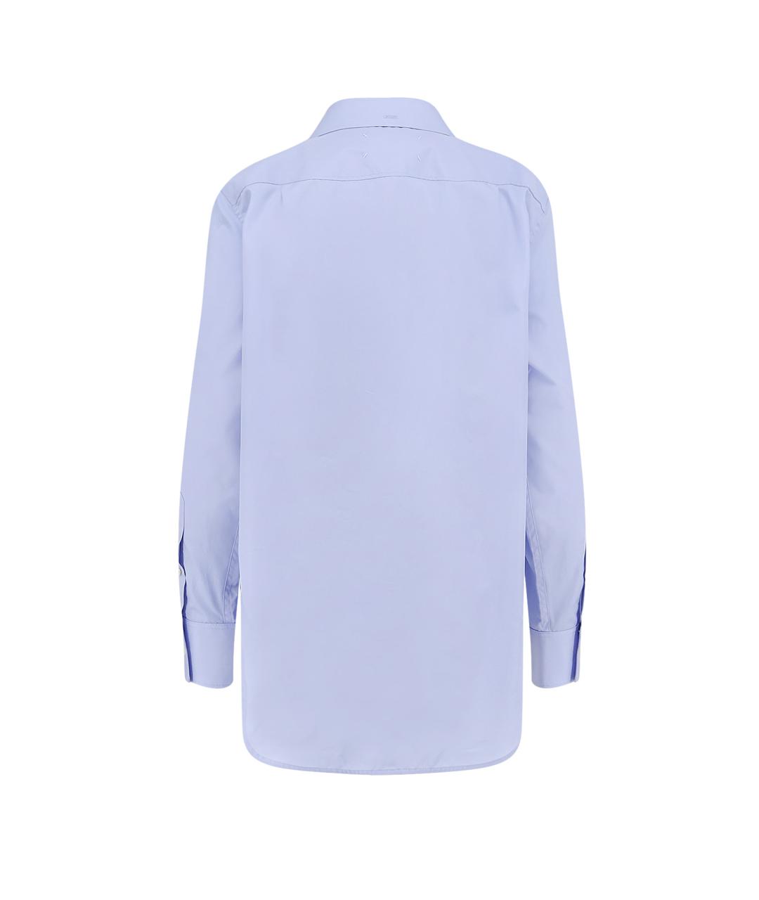 MAISON MARGIELA Голубая атласная рубашка, фото 2