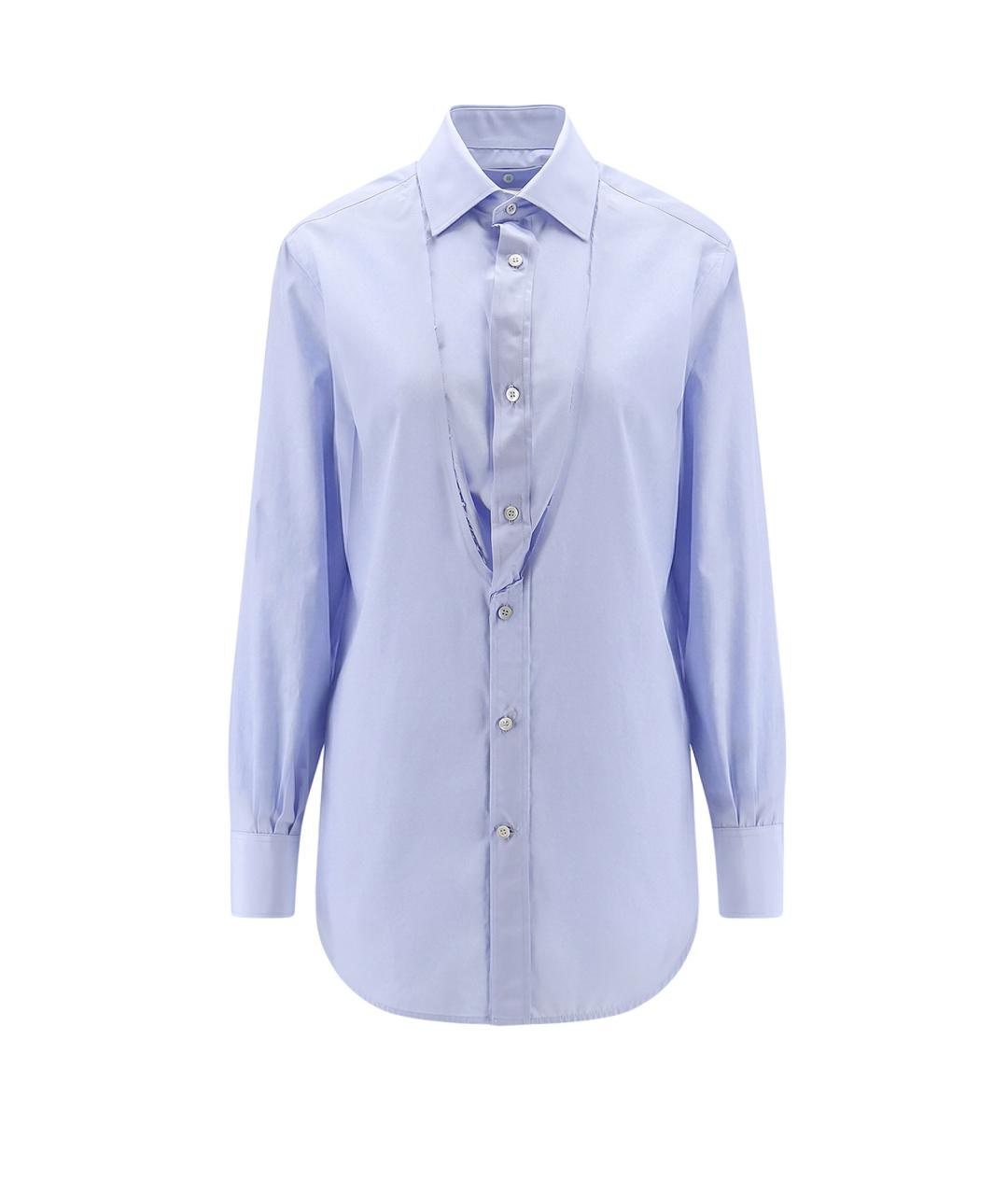 MAISON MARGIELA Голубая атласная рубашка, фото 1