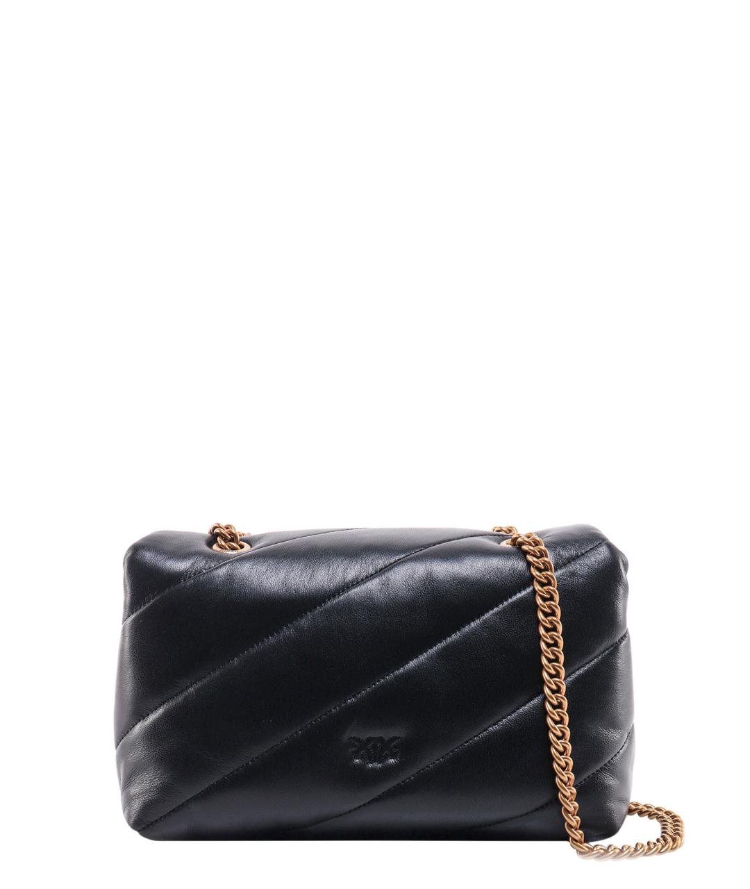 PINKO Черная кожаная сумка через плечо, фото 2