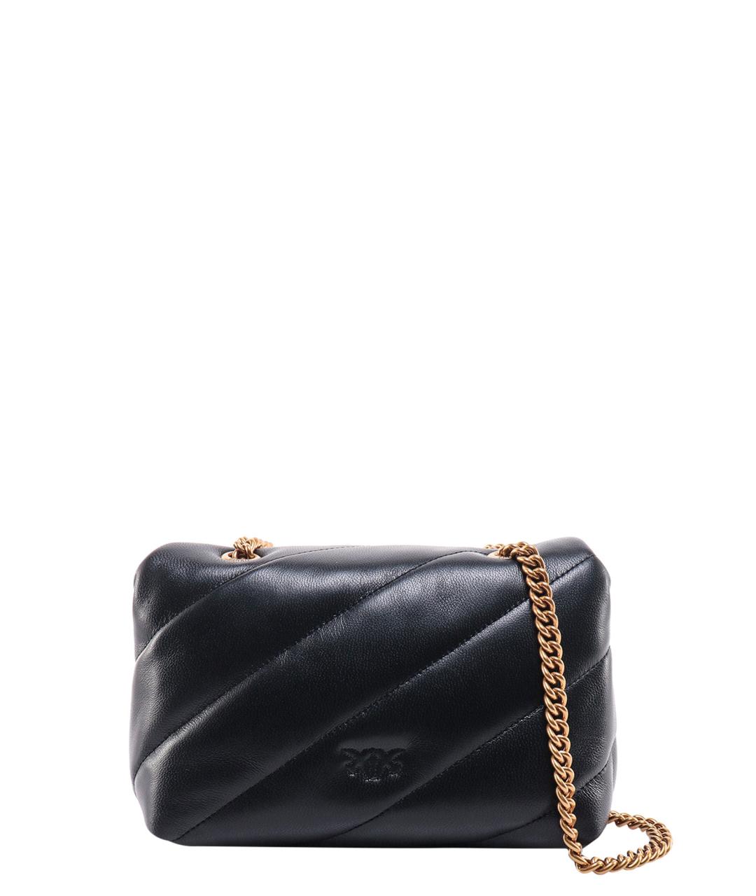 PINKO Черная кожаная сумка через плечо, фото 2