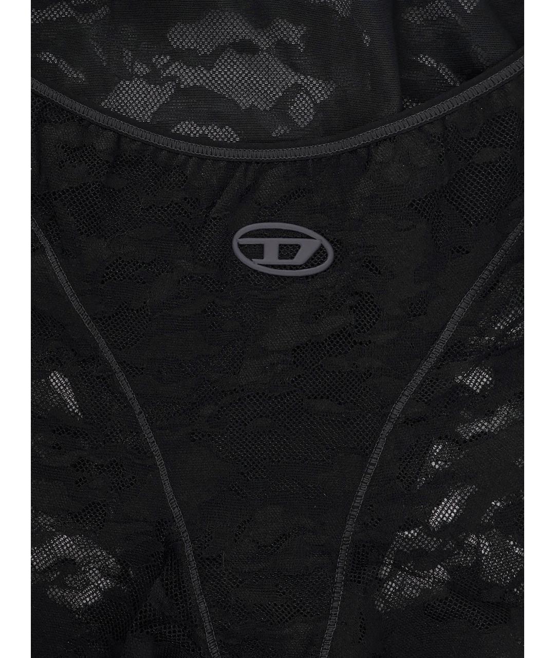 DIESEL Черные полиамидовые леггинсы и велосипедки, фото 3