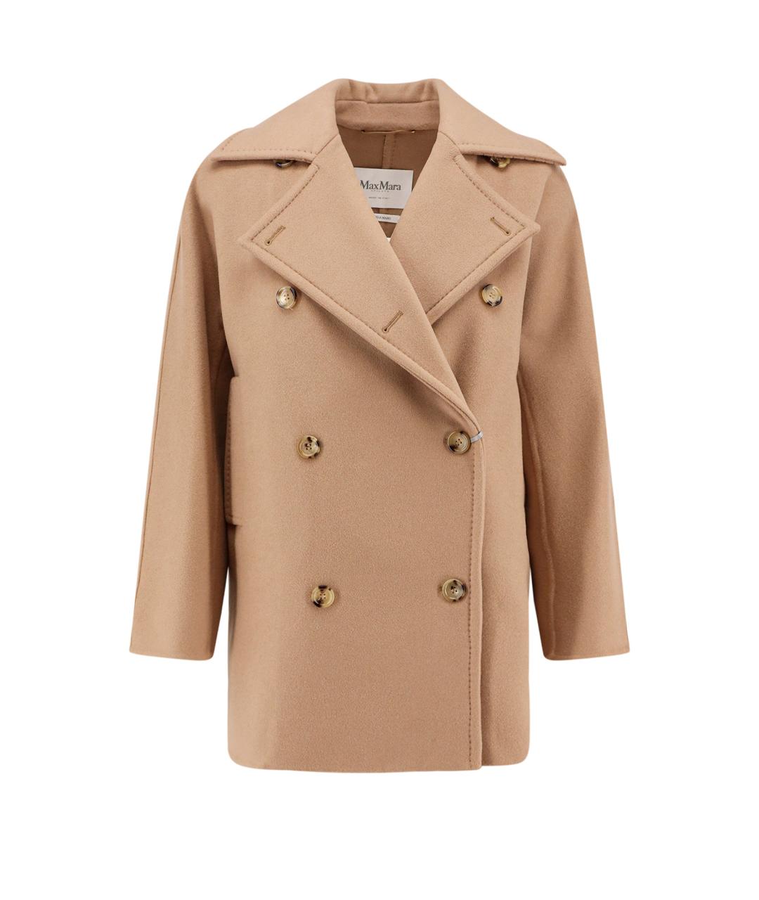 MAX MARA Бежевое шерстяное пальто, фото 1