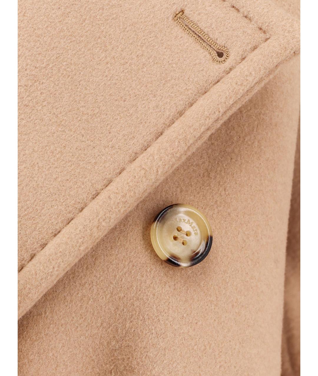 MAX MARA Бежевое шерстяное пальто, фото 3