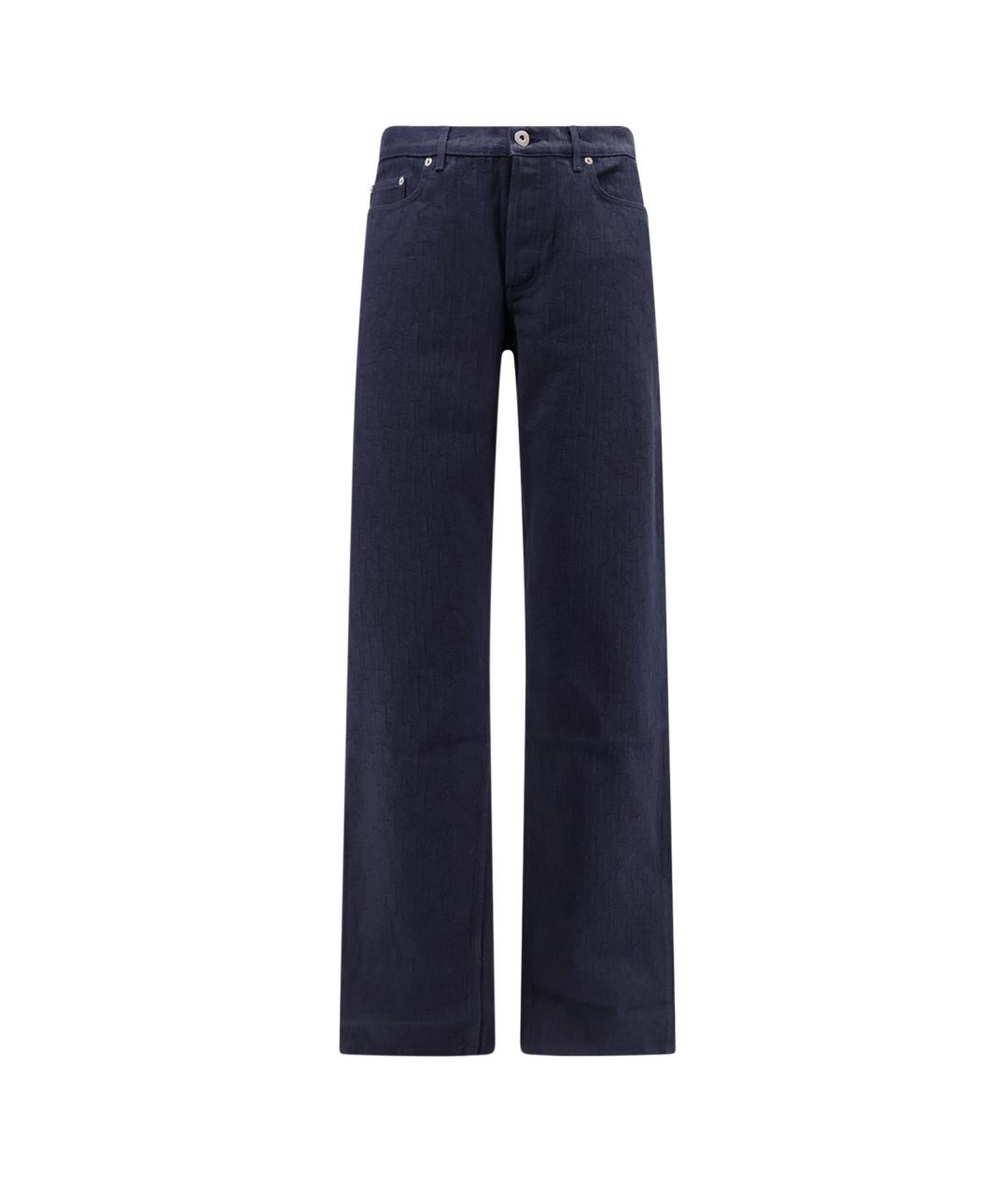 CHRISTIAN DIOR Синие хлопковые прямые джинсы, фото 1