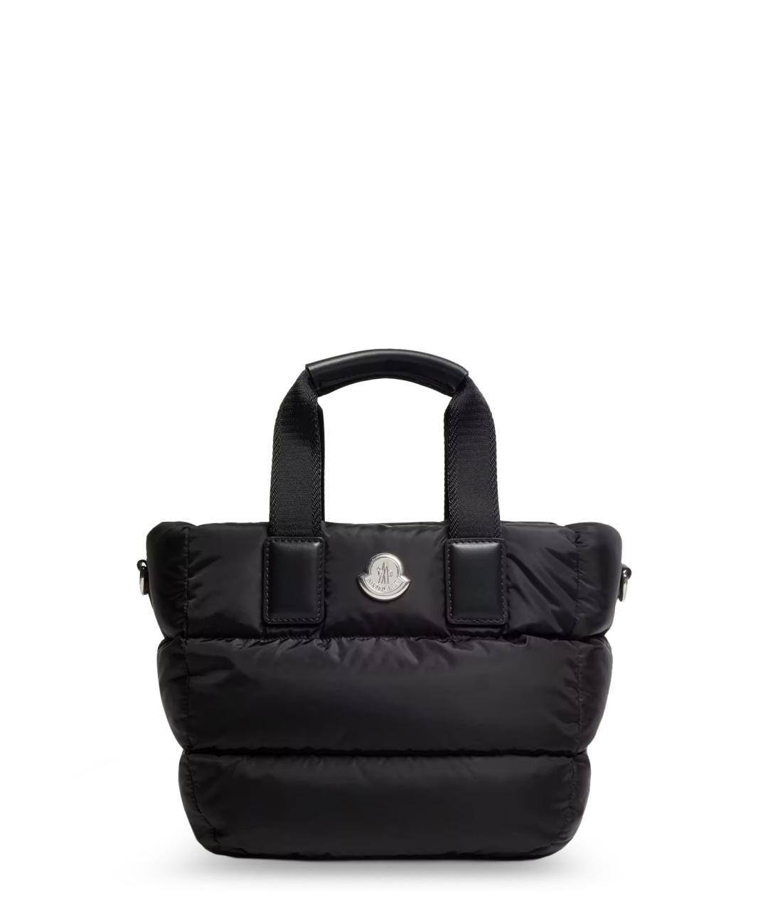 MONCLER Черная тканевая сумка тоут, фото 1