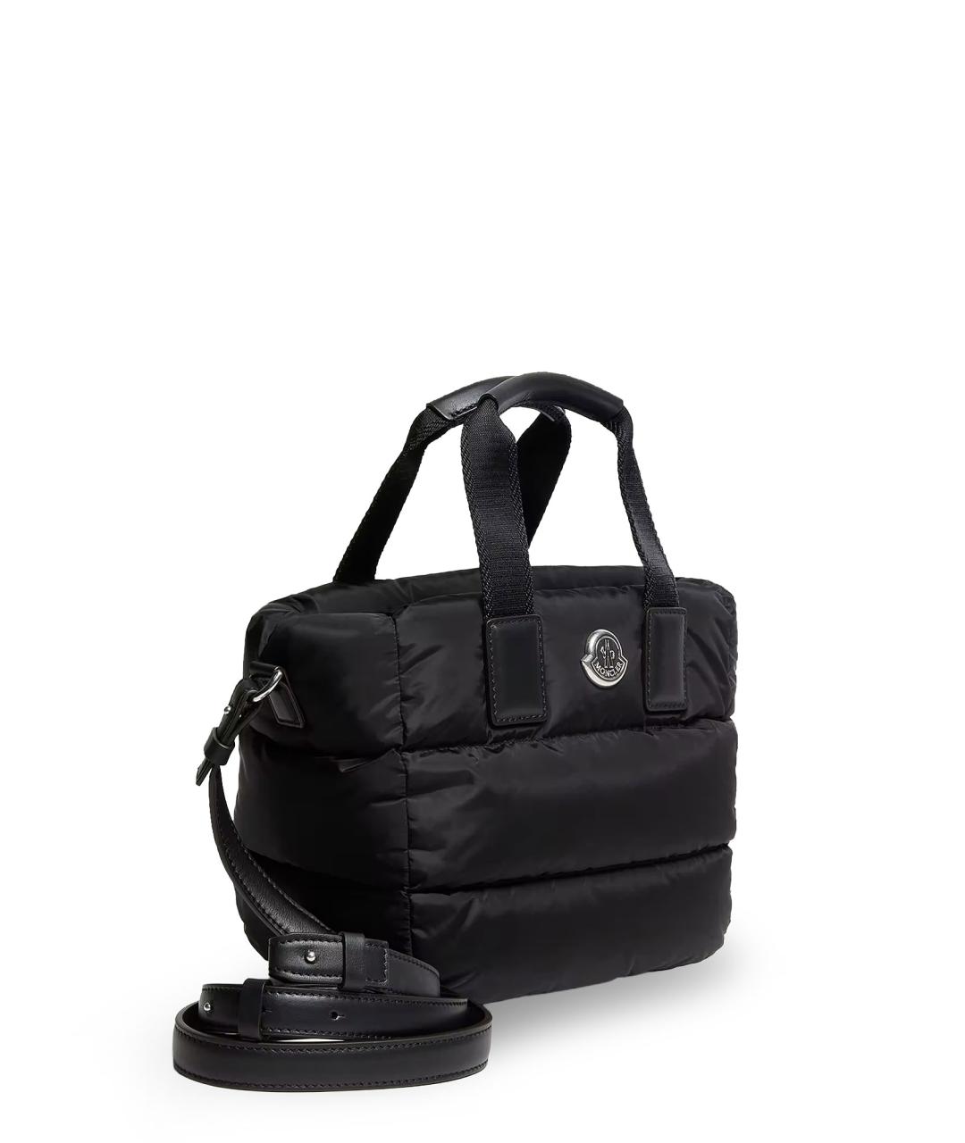 MONCLER Черная тканевая сумка тоут, фото 3