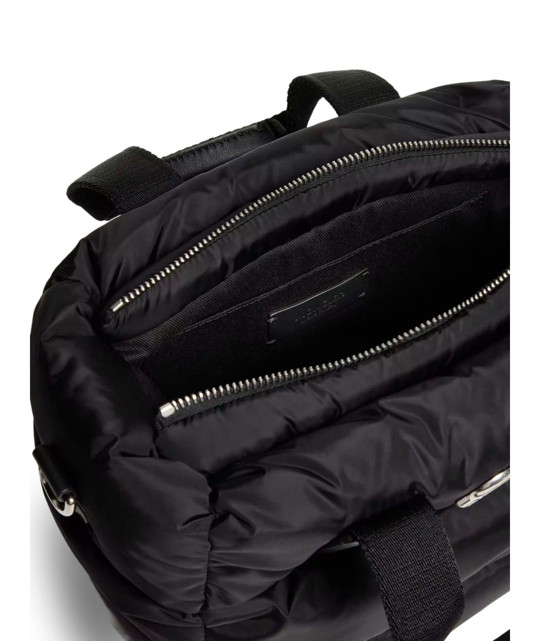 MONCLER Черная тканевая сумка тоут, фото 4