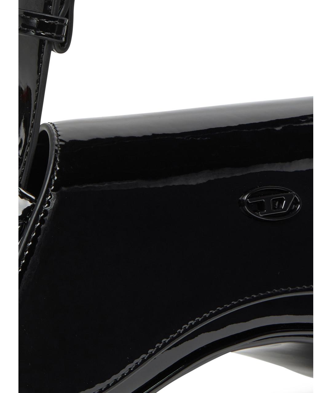 DIESEL Черная сумка через плечо из искусственной кожи, фото 5