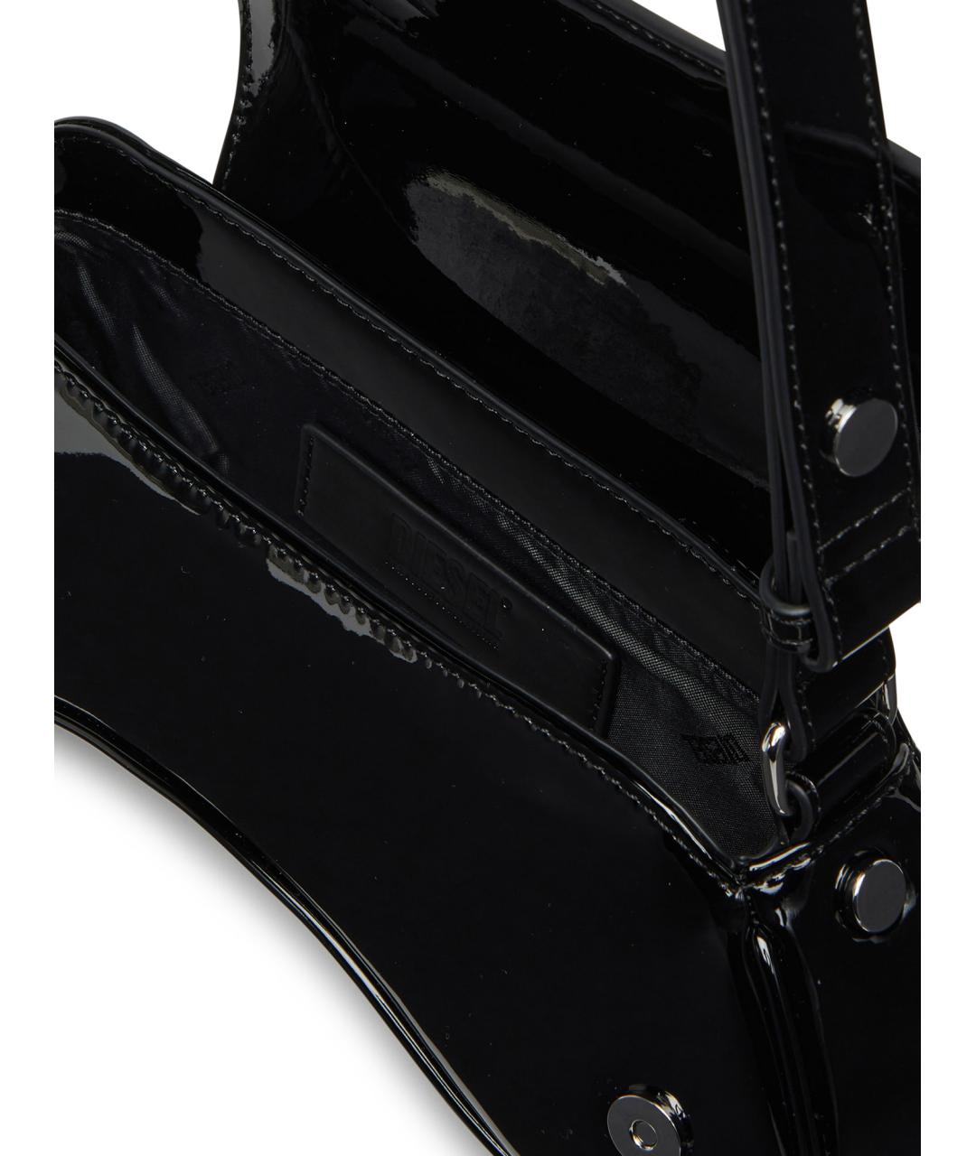 DIESEL Черная сумка через плечо из искусственной кожи, фото 4