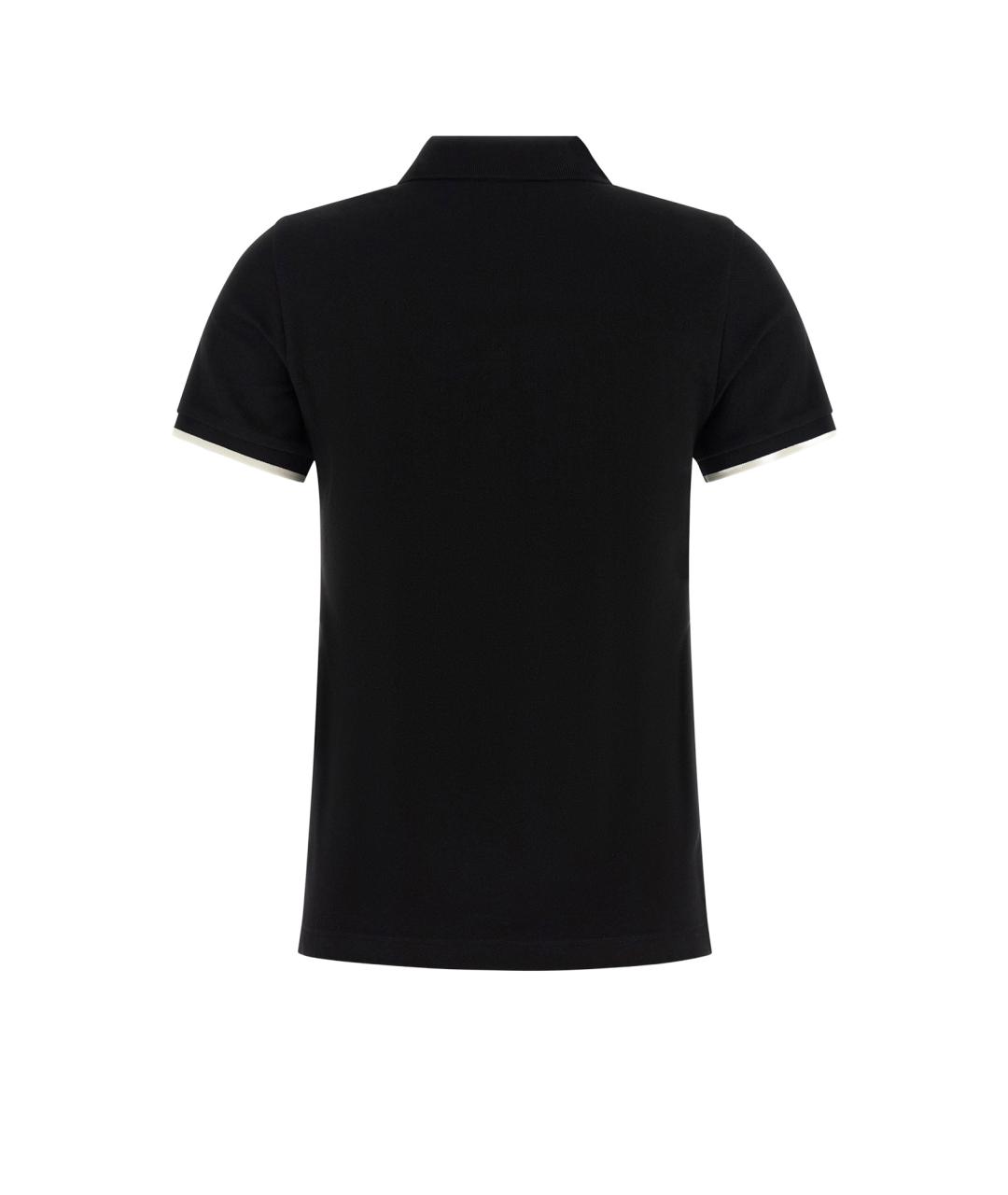 MONCLER Черная хлопковая футболка, фото 2