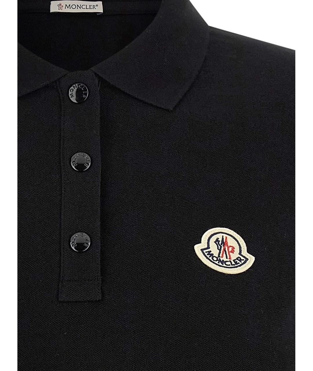 MONCLER Черная хлопковая футболка, фото 3