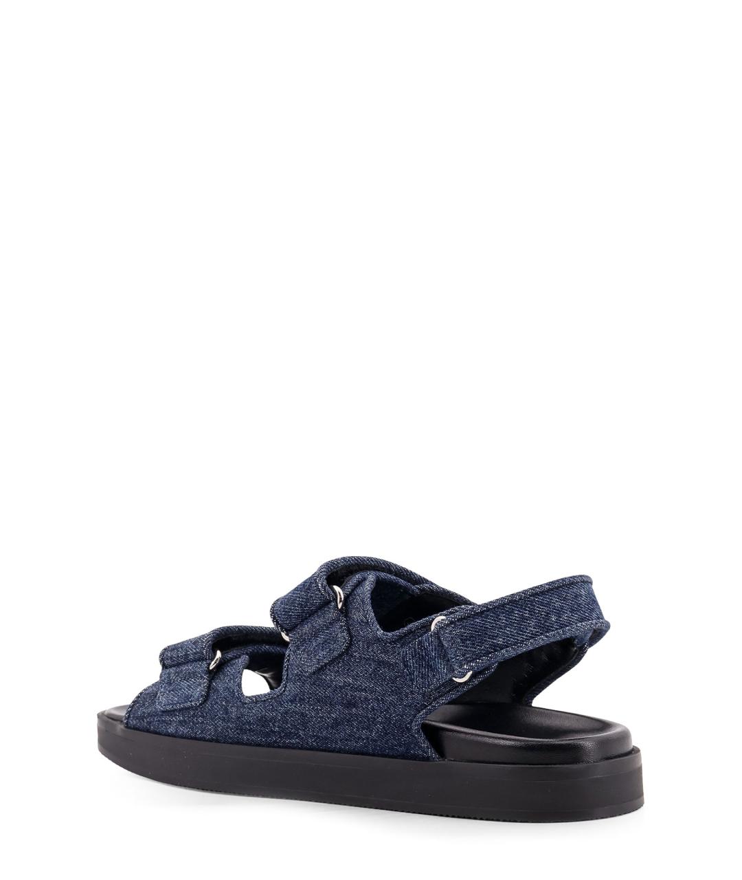 GIVENCHY Синие текстильные босоножки, фото 3