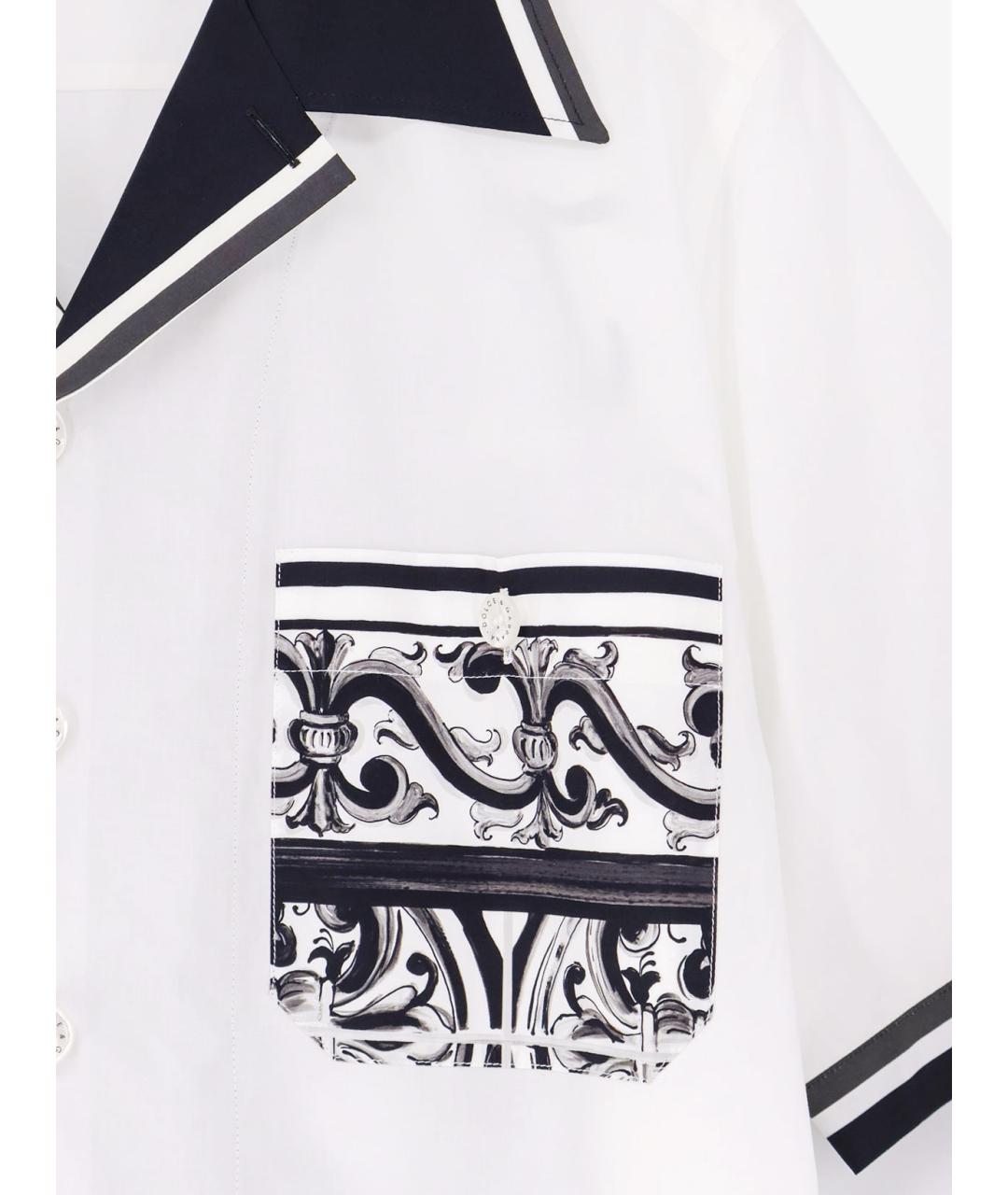 DOLCE&GABBANA Белая хлопковая кэжуал рубашка, фото 3