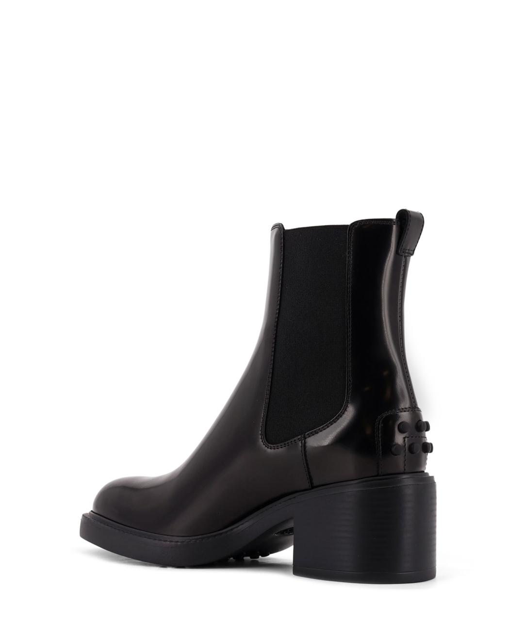 TOD'S Черные кожаные ботинки, фото 3