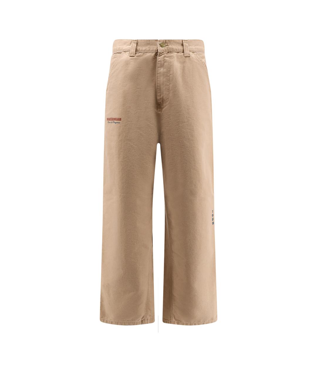 CARHARTT WIP Бежевые хлопковые классические брюки, фото 4