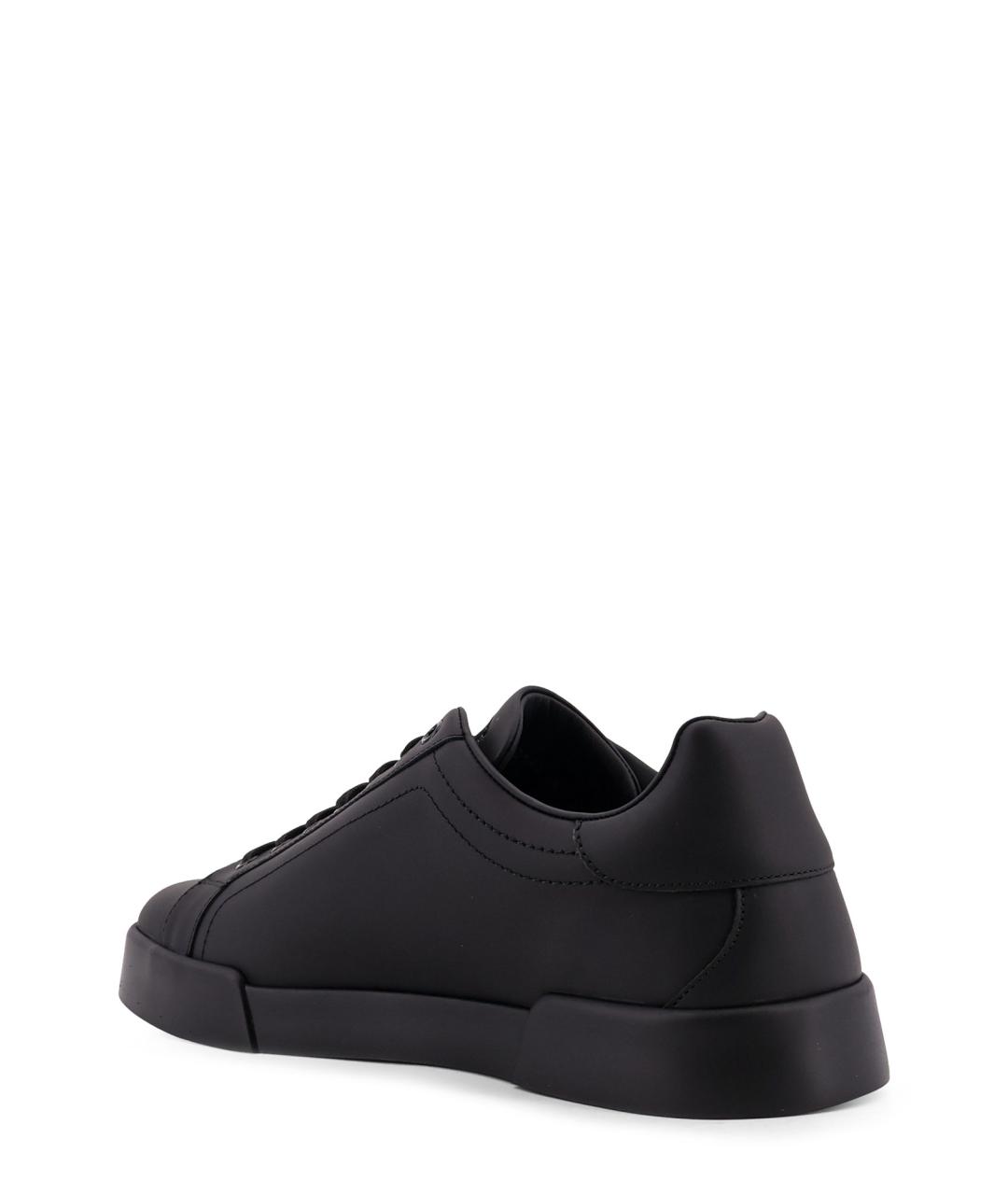 DOLCE&GABBANA Черные кожаные низкие кроссовки / кеды, фото 3
