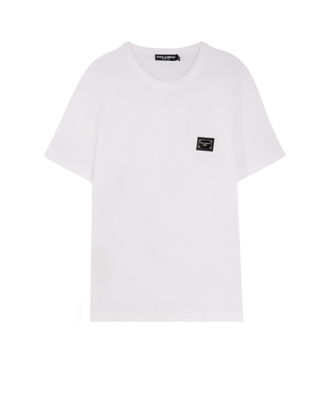 DOLCE&GABBANA Белая хлопковая футболка, фото 1