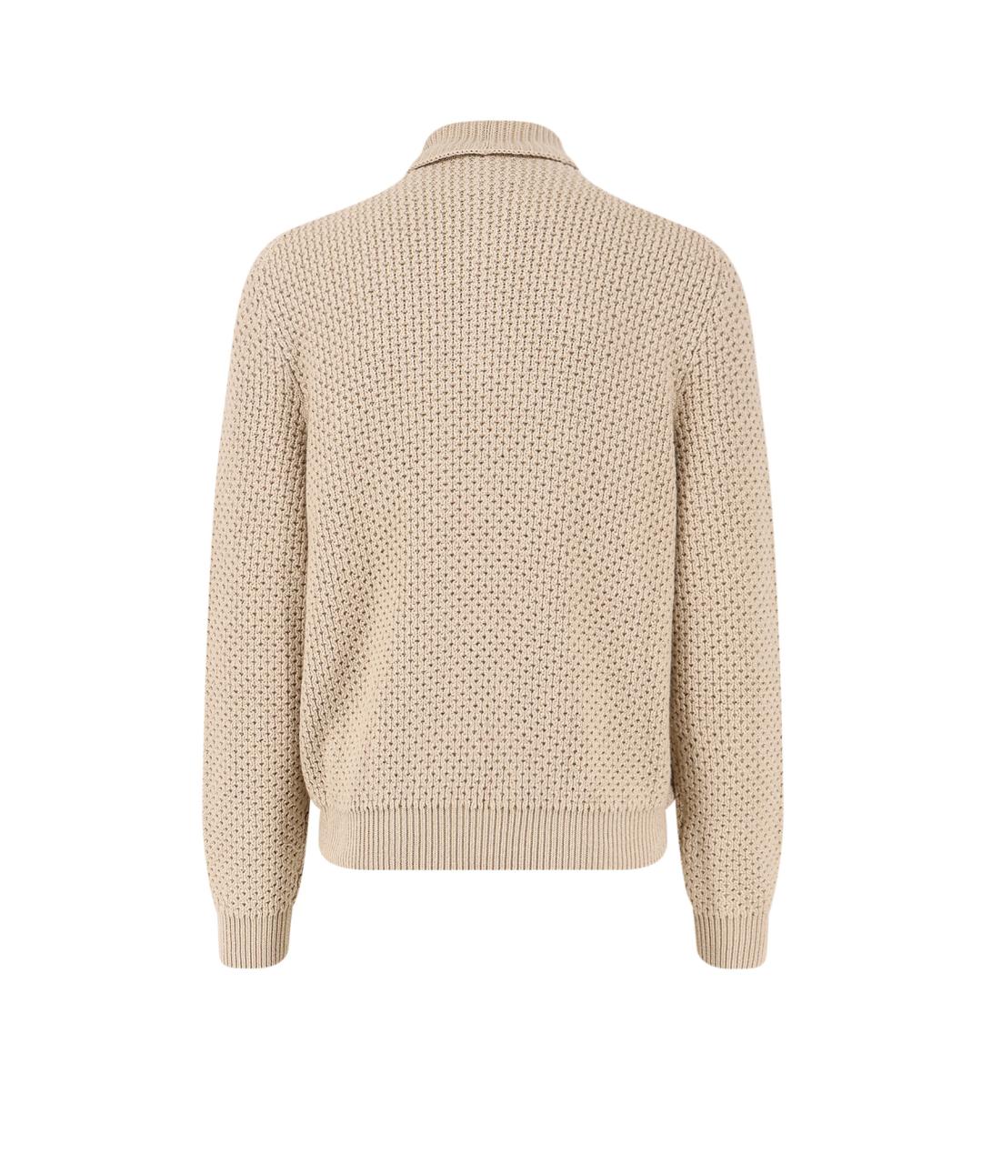 LORO PIANA Бежевый льняной джемпер / свитер, фото 2