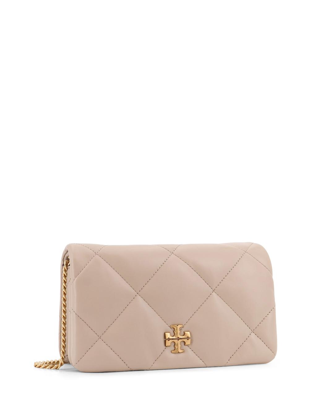 TORY BURCH Бежевая кожаная сумка через плечо, фото 3