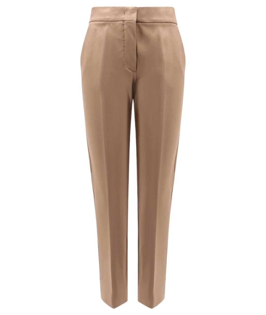 MAX MARA Бежевые вискозные брюки узкие, фото 1