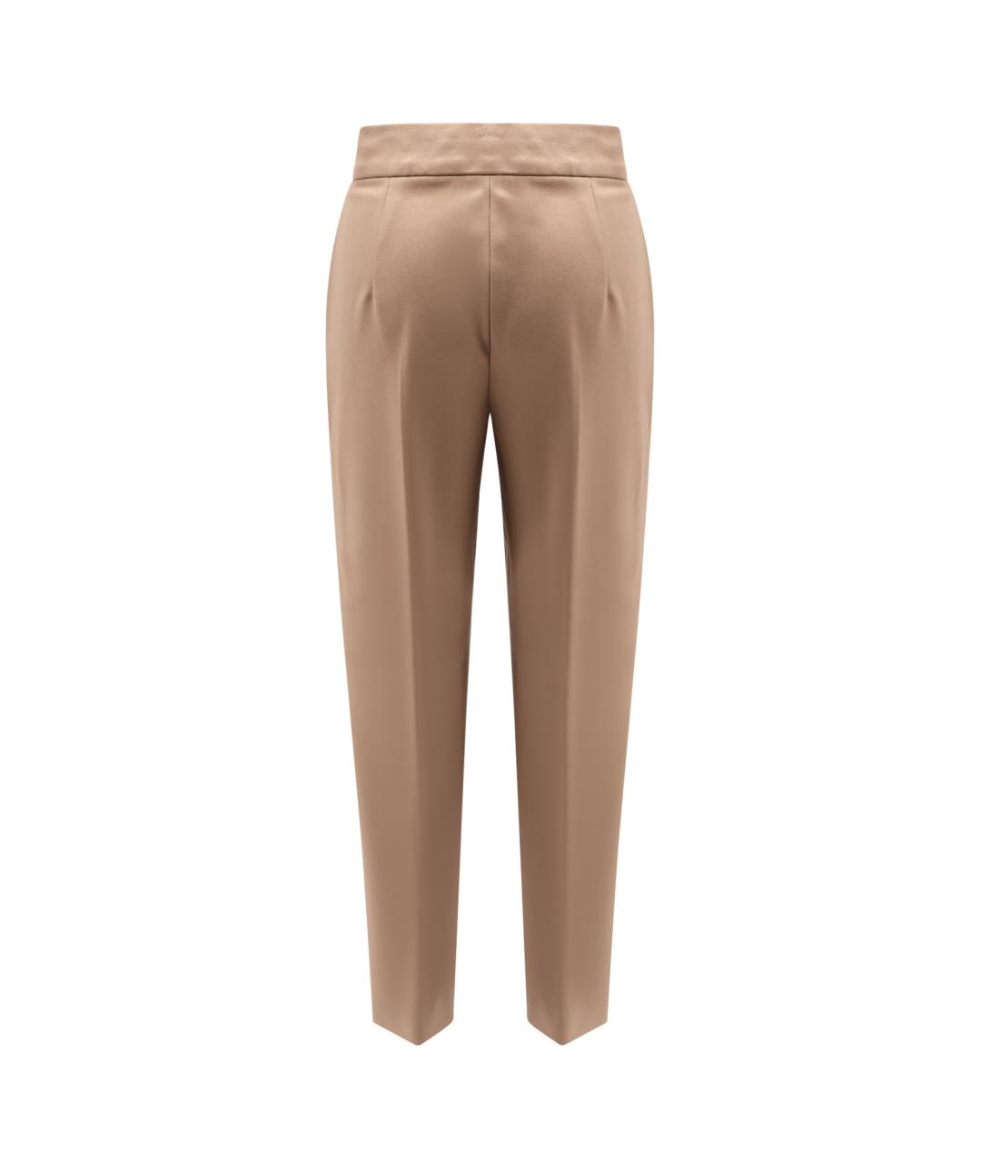 MAX MARA Бежевые вискозные брюки узкие, фото 2