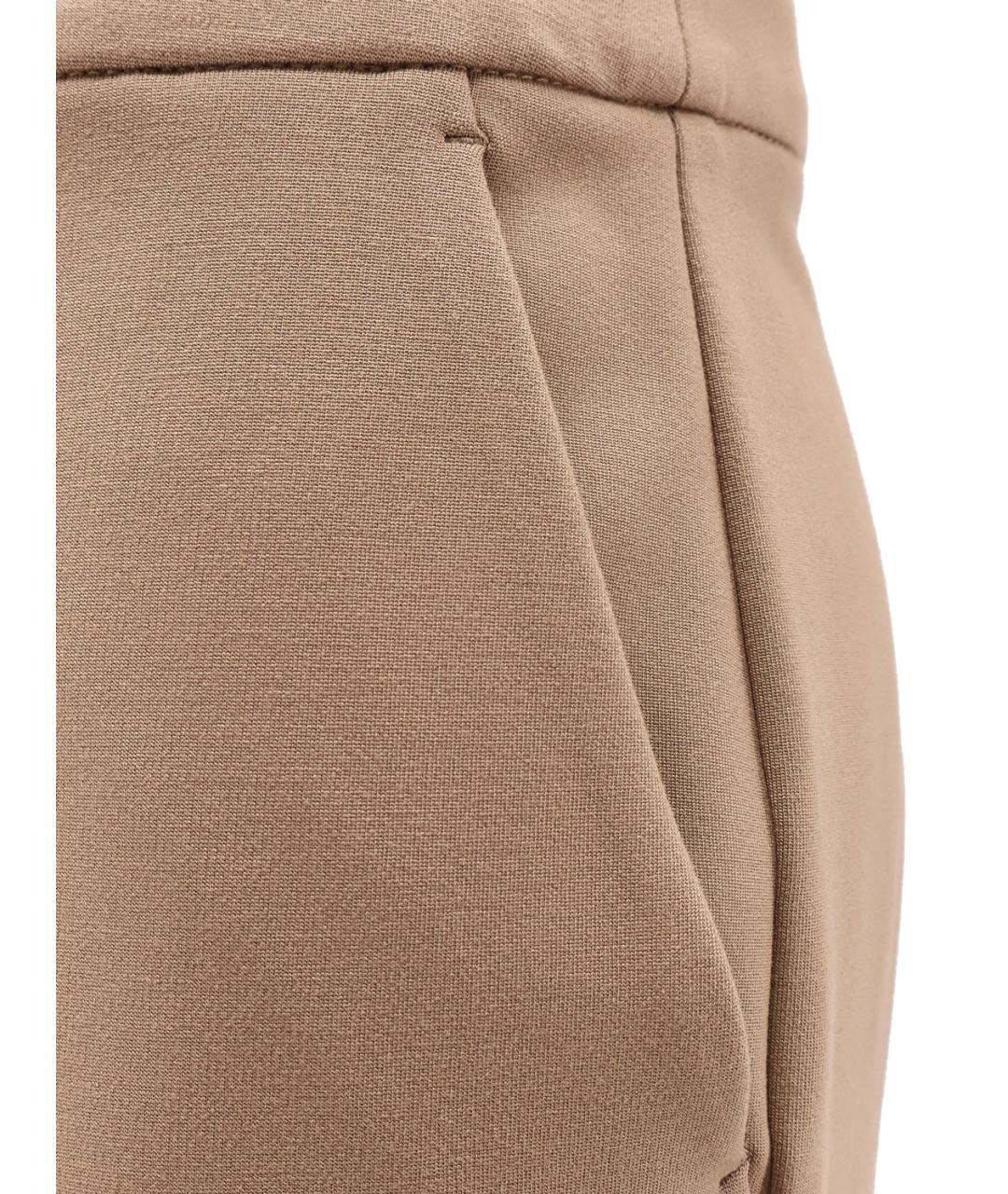 MAX MARA Бежевые вискозные брюки узкие, фото 3