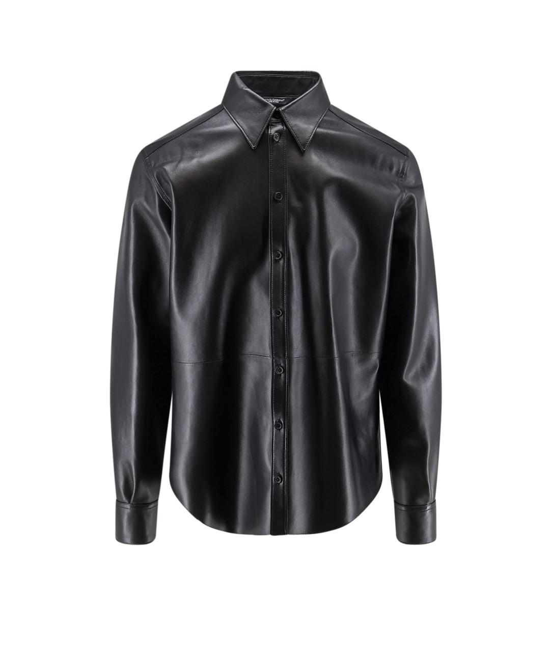 DOLCE&GABBANA Черная кожаная куртка, фото 1