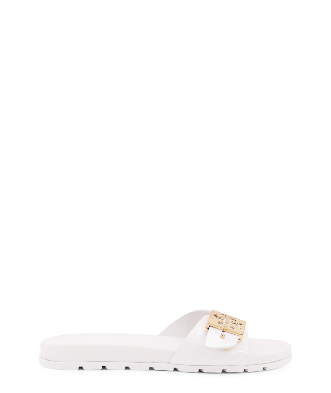 TORY BURCH Белые резиновые шлепанцы, фото 1