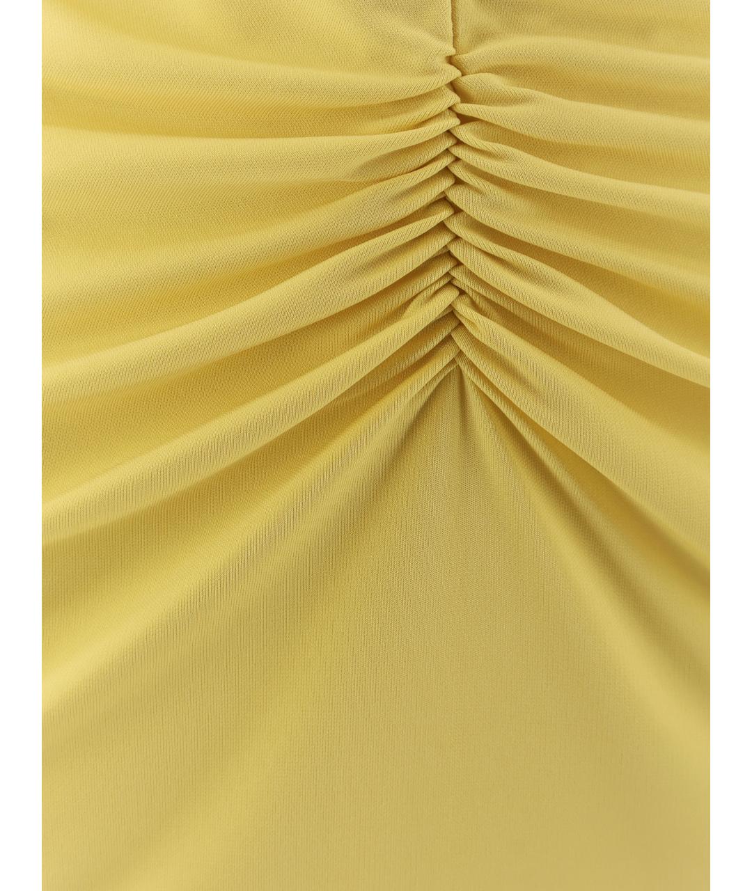 STELLA MCCARTNEY Желтое вискозное коктейльное платье, фото 3