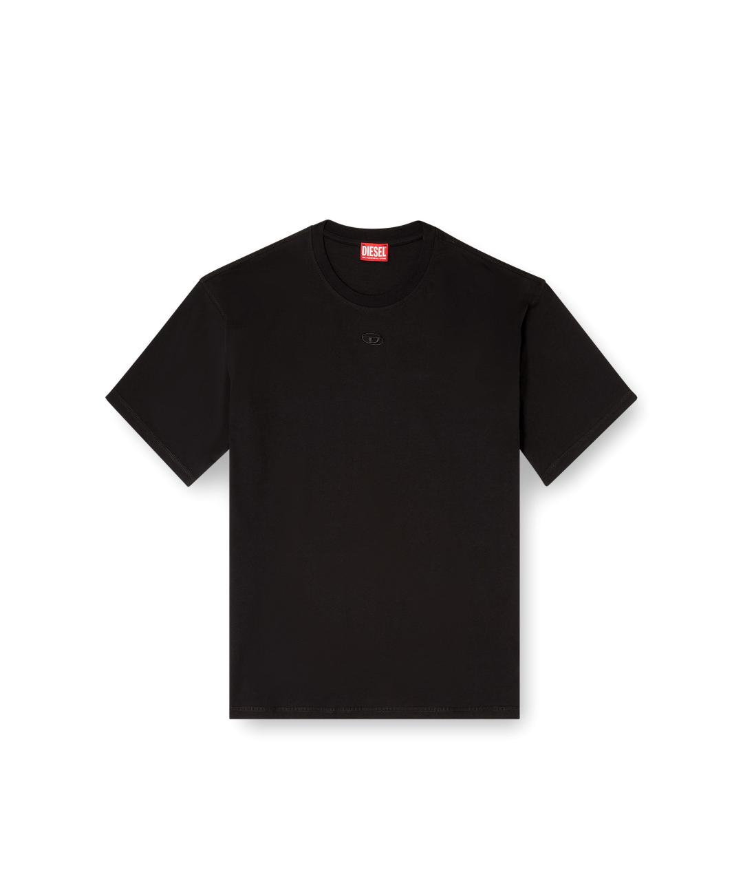DIESEL Черная хлопковая футболка, фото 1