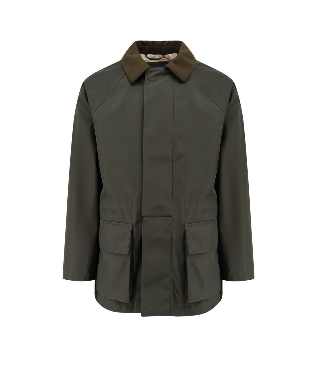 LORO PIANA Зеленая полиэстеровая куртка, фото 1