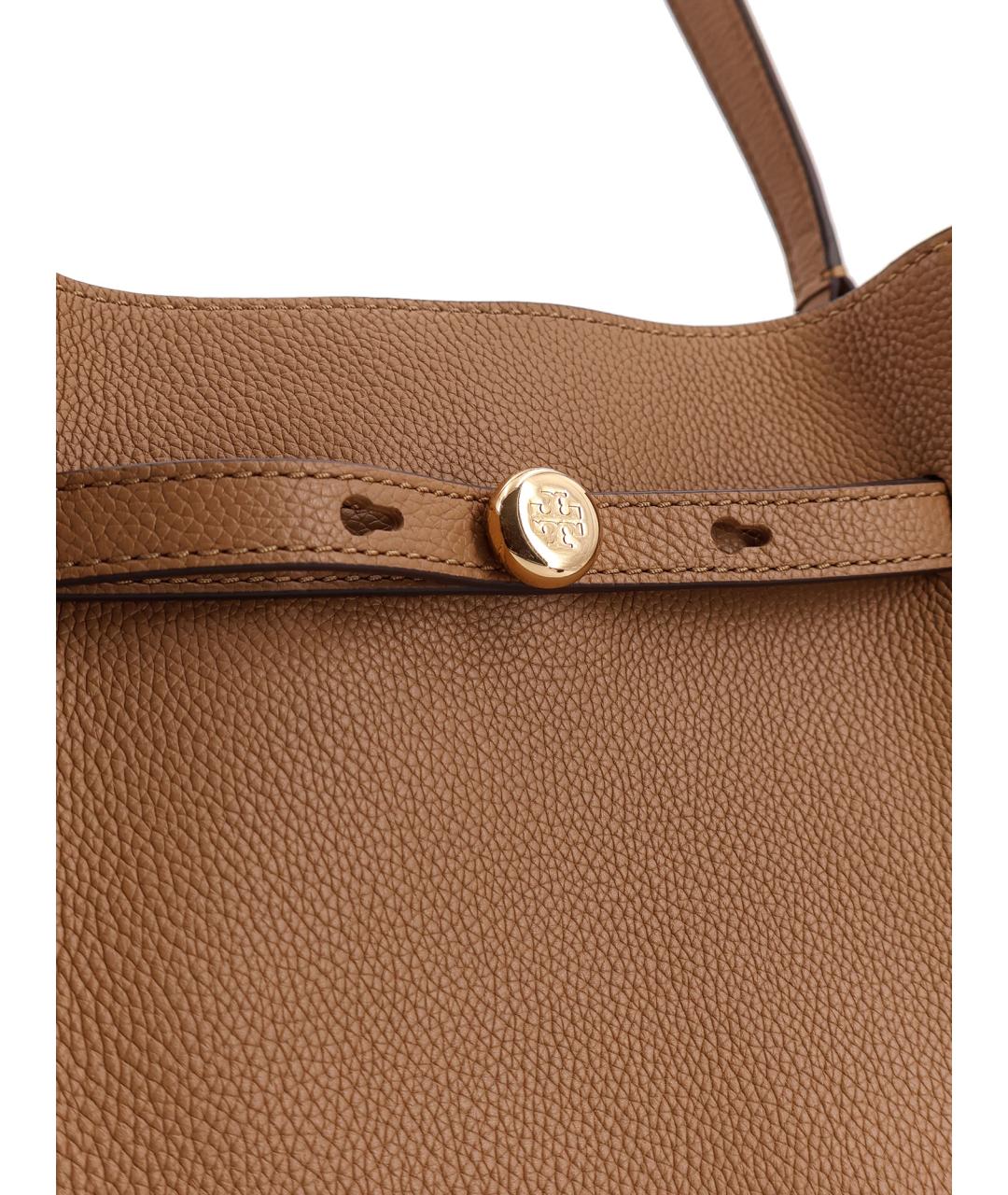 TORY BURCH Бежевая кожаная сумка тоут, фото 5