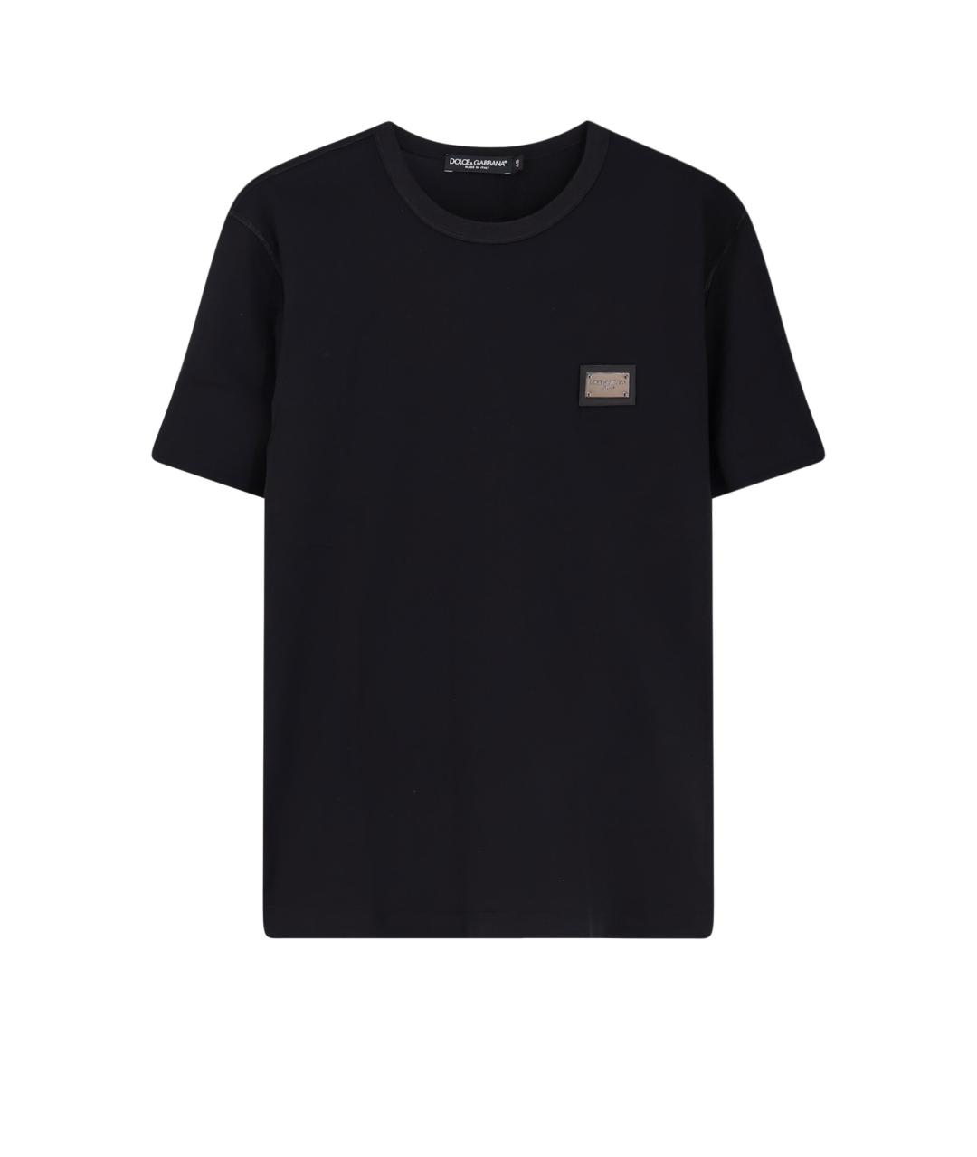 DOLCE&GABBANA Черная хлопковая футболка, фото 1