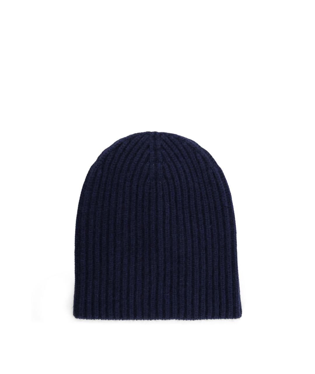 LORO PIANA Синяя кашемировая шапка, фото 1