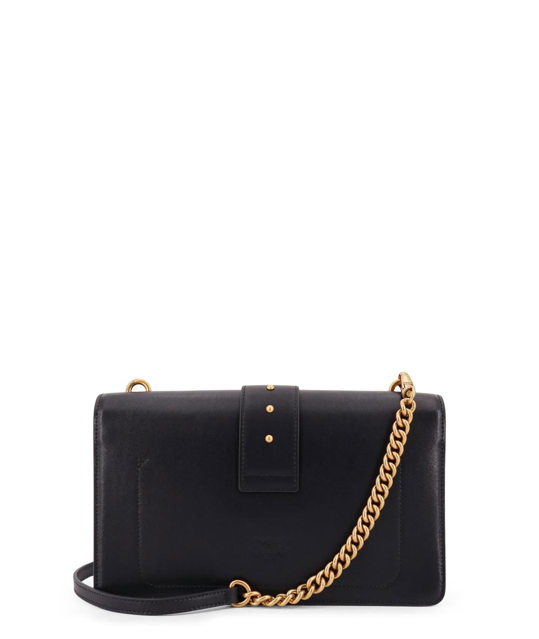 PINKO Черная кожаная сумка через плечо, фото 2