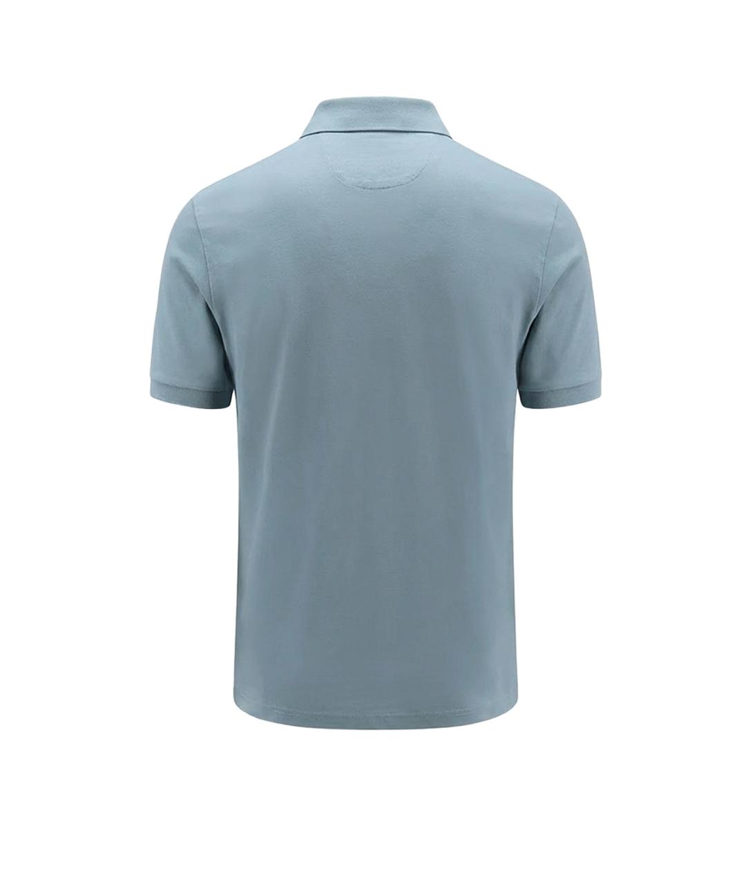 HUGO BOSS Синее хлопковое поло с коротким рукавом, фото 2