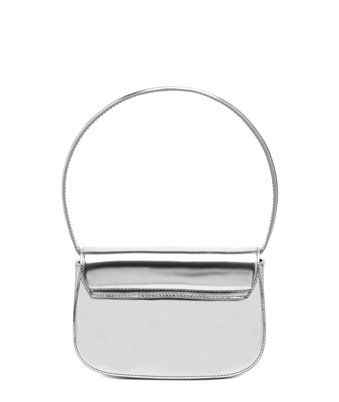 DIESEL Серебряная кожаная сумка через плечо, фото 2