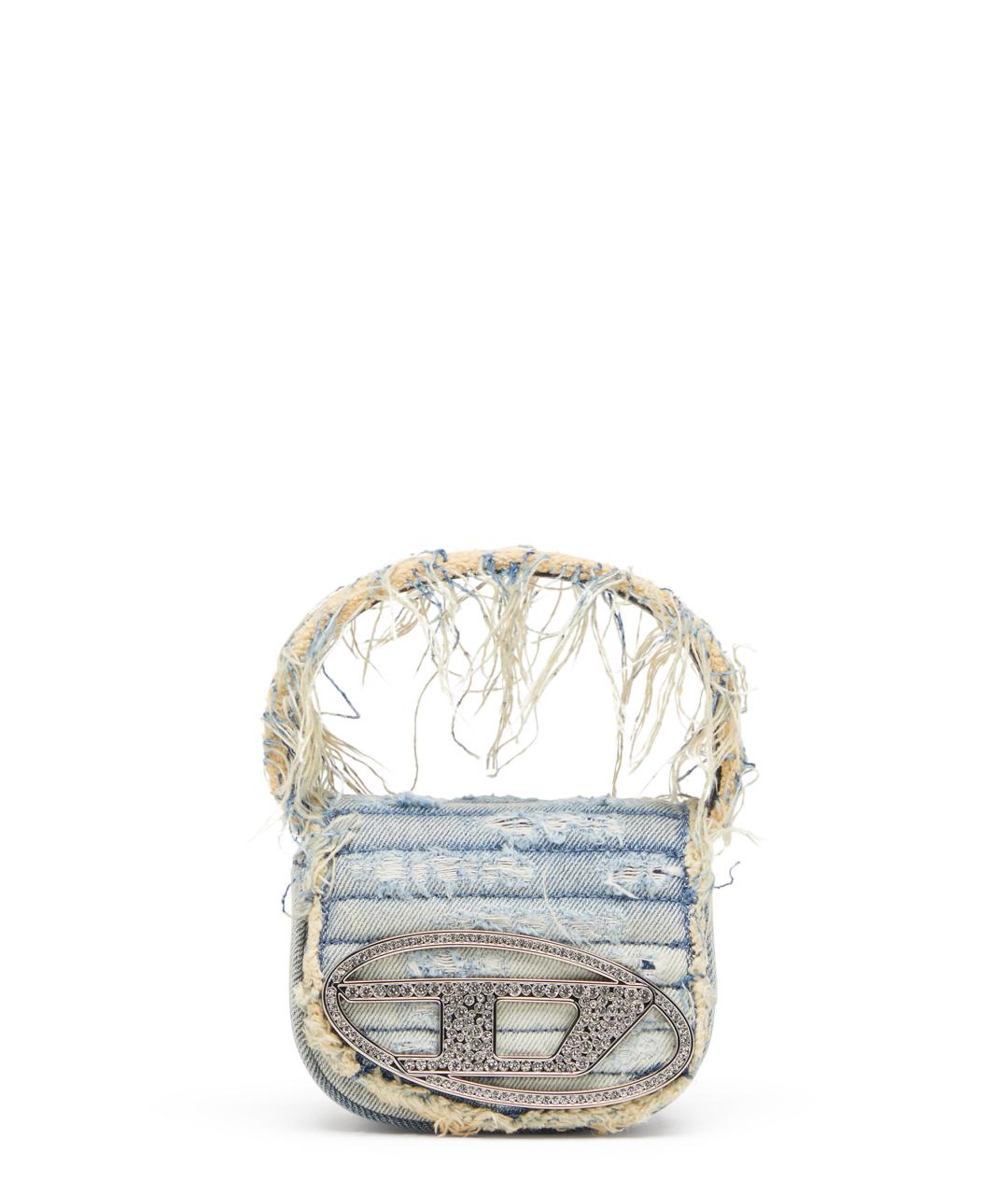DIESEL Голубая деним сумка через плечо, фото 1