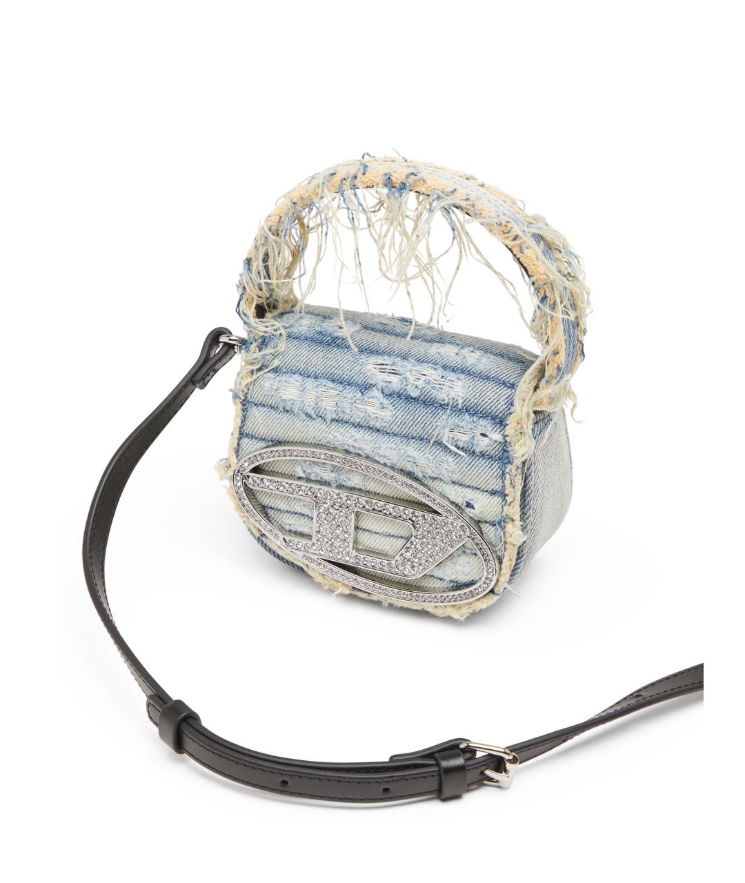 DIESEL Голубая деним сумка через плечо, фото 5