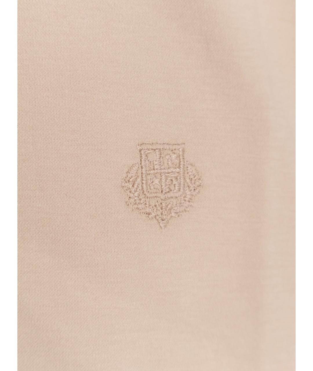 LORO PIANA Бежевая хлопковая футболка, фото 3