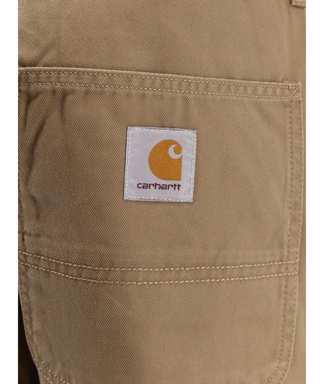 CARHARTT WIP Коричневые хлопковые повседневные брюки, фото 3