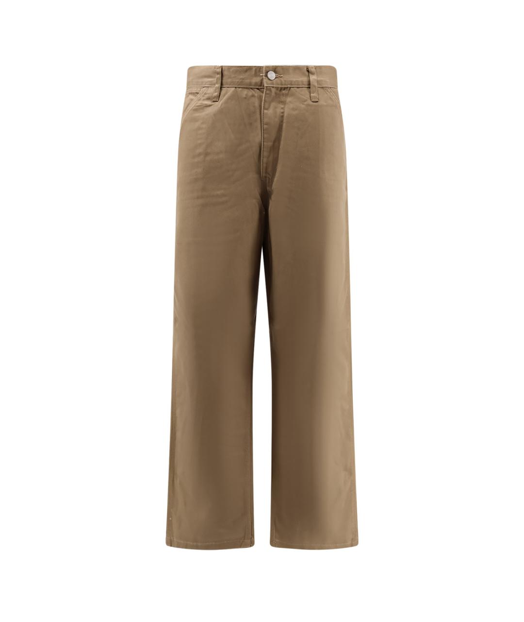 CARHARTT WIP Коричневые хлопковые повседневные брюки, фото 1