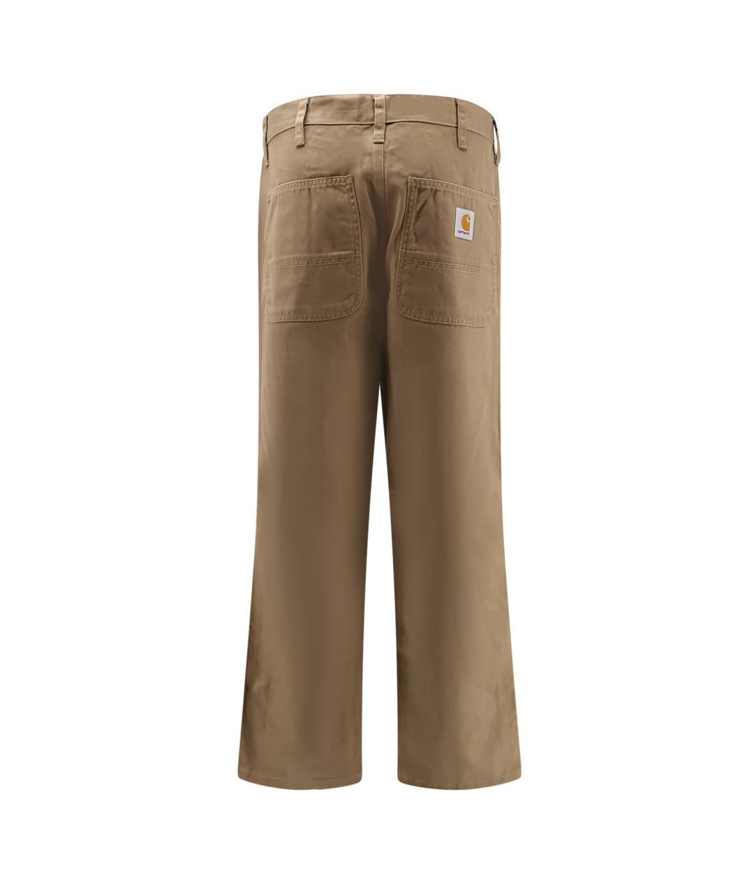 CARHARTT WIP Коричневые хлопковые повседневные брюки, фото 2