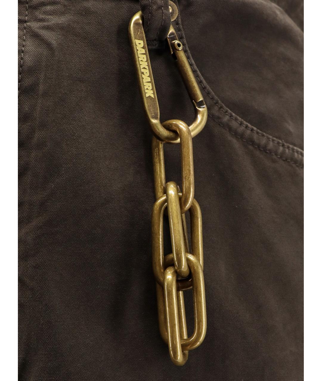 DARKPARK Коричневые хлопковые прямые джинсы, фото 3