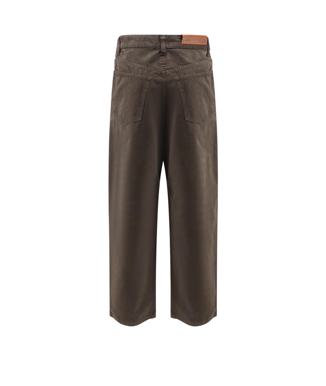 DARKPARK Коричневые хлопковые прямые джинсы, фото 2